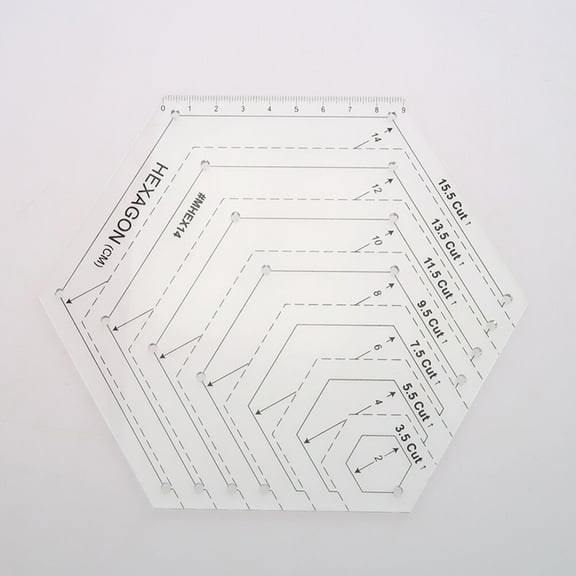 FRCOLOR Patchwork Ruler Hexagon Quilting Ruler Patchwork Acrylic Template Sewing Accessories