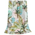thumbnail image 2 of Bingfone Watercolor Palm Tree Print Flannel Fleece Blanket Throw Blanket For Bed,Sofa,Couch,Travel,Camping(80"X60"), 2 of 9