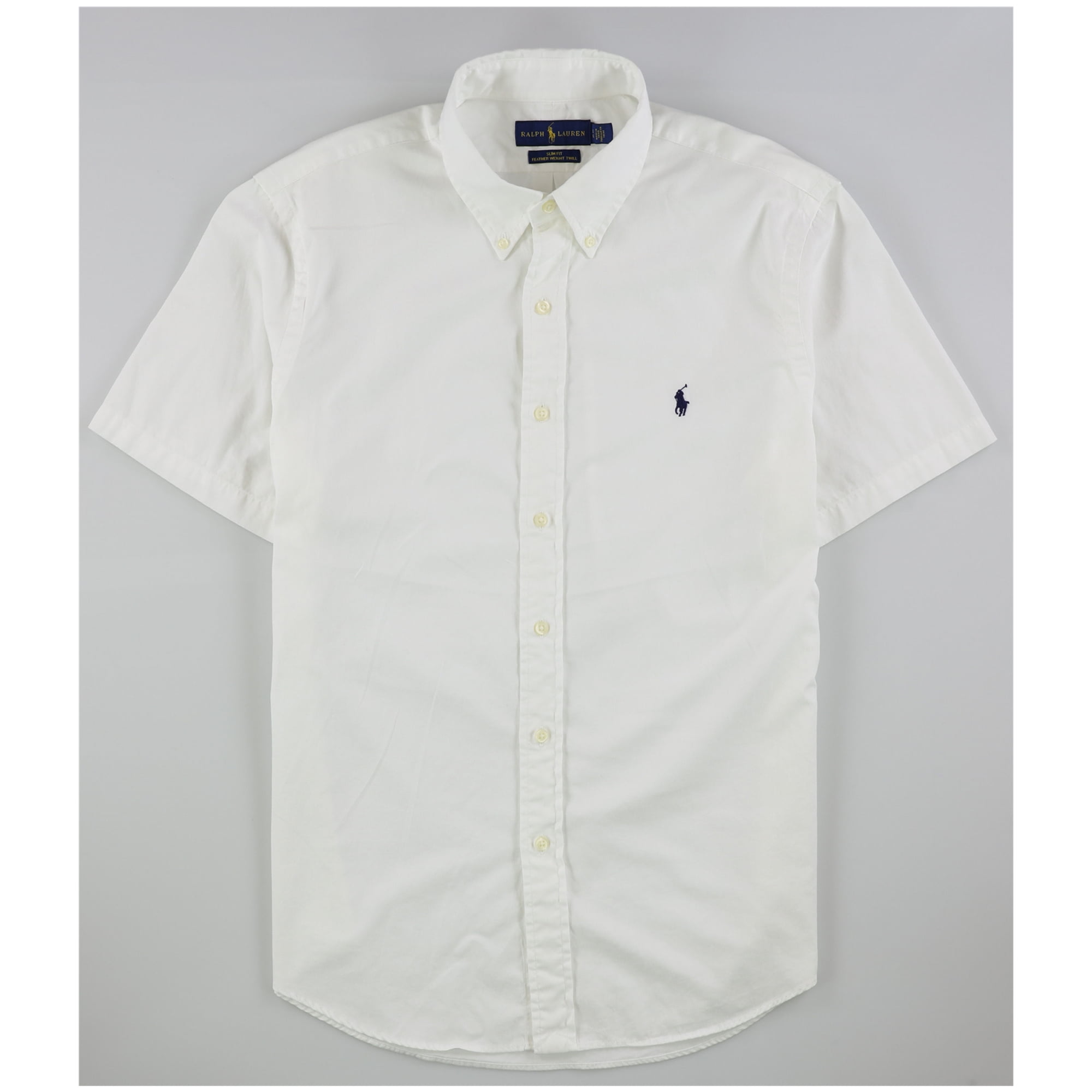 Ralph Lauren - Ralph Lauren Mens Twill Button Up Shirt, white, Large ...