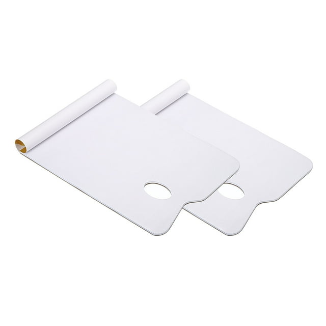 Uxcell A4 Paleta de Papel para Pintura Desechable de 36 Hojas con Agujero para el Pulgar, Blanca 2 Paquete