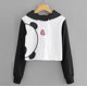 thumbnail image 2 of Sudadera larga Con cremallera Gibobby Mujeres Casual Color Animal Print Manga larga Con capucha Crop, 2 of 4