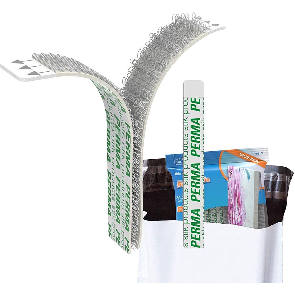 Permastik Thin Removable Picture Hanging Adhesive Strips, 4 Pairs Hold