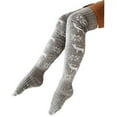 thumbnail image 5 of Winter Christmas Warm Knitted Women Stocking Beautiful Elk Snowflake Jacquard Over-the-knee Casual Long Socks For Ladies Gifts Free Size, 5 of 5