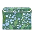 thumbnail image 7 of Yayeee Collapsible Storage Bin with Lid Fabric Closet Decorative Basket with Handles, Blue Flowers Pattern, 7 of 7