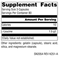 thumbnail image 2 of Source Naturals Free-Form L-Leucine, Enegry Support 500 mg - 240 Capsules, 2 of 5
