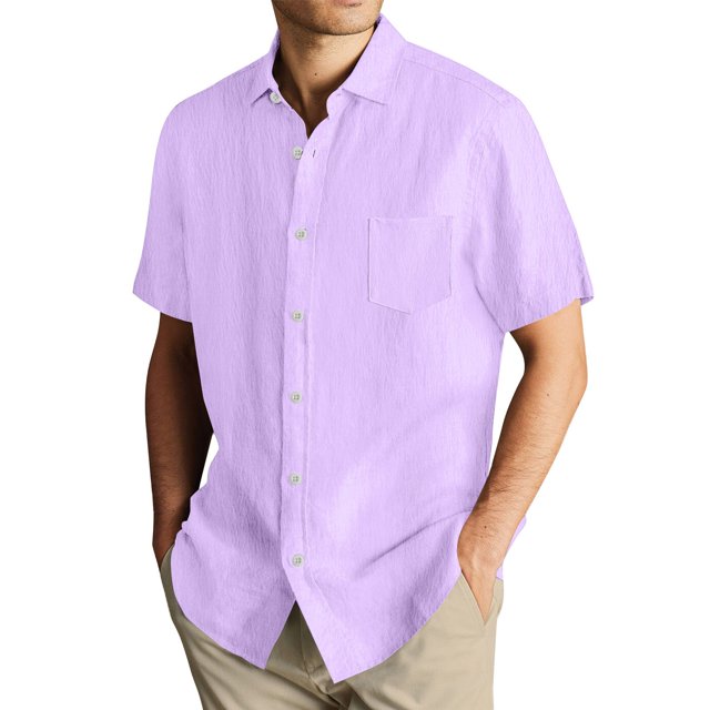 Hawaiian Shirt For Men, Men's Vintage Button Down Bowling Shirts Short Sleeve Summer Beach Shirt2XL