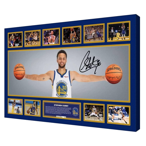 Arte de Pared MENKARWHY – Póster de Baloncesto Firmado de Stephen Curry