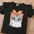 thumbnail image 4 of HCNTES Toddler Baby Girls Spring Summer Clothes Short Sleeves T-Shirt Tops + Shorts Cute Outfits Set For 6-24 Months 2t 3t 4t 5t 6t 7t 8t Kid School Activities, 4-5 Years, 4 of 6