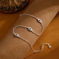 thumbnail image 5 of Gold/Silver Ankle Bracelets for Women,14K Gold Plated Anklets for Women Waterproof Pearl Heart Beads Evil Eye Rhinestone Anklets Set Layered Anklet Bracelets for Women Gold Jewelry, 5 of 11