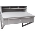 thumbnail image 1 of Bureau Mural, 34-1/2 Pouces L x 28 Pouces P x 31 Pouces H, Gris, 1 of 2