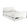 thumbnail image 3 of Alaterre Furniture Harmony Full Size Wood Platform Bed, Youth Bedroom, Brazilian Pine, Headboard, Footboard, Side Rails, Slats, Storage Drawers, White, 3 of 4