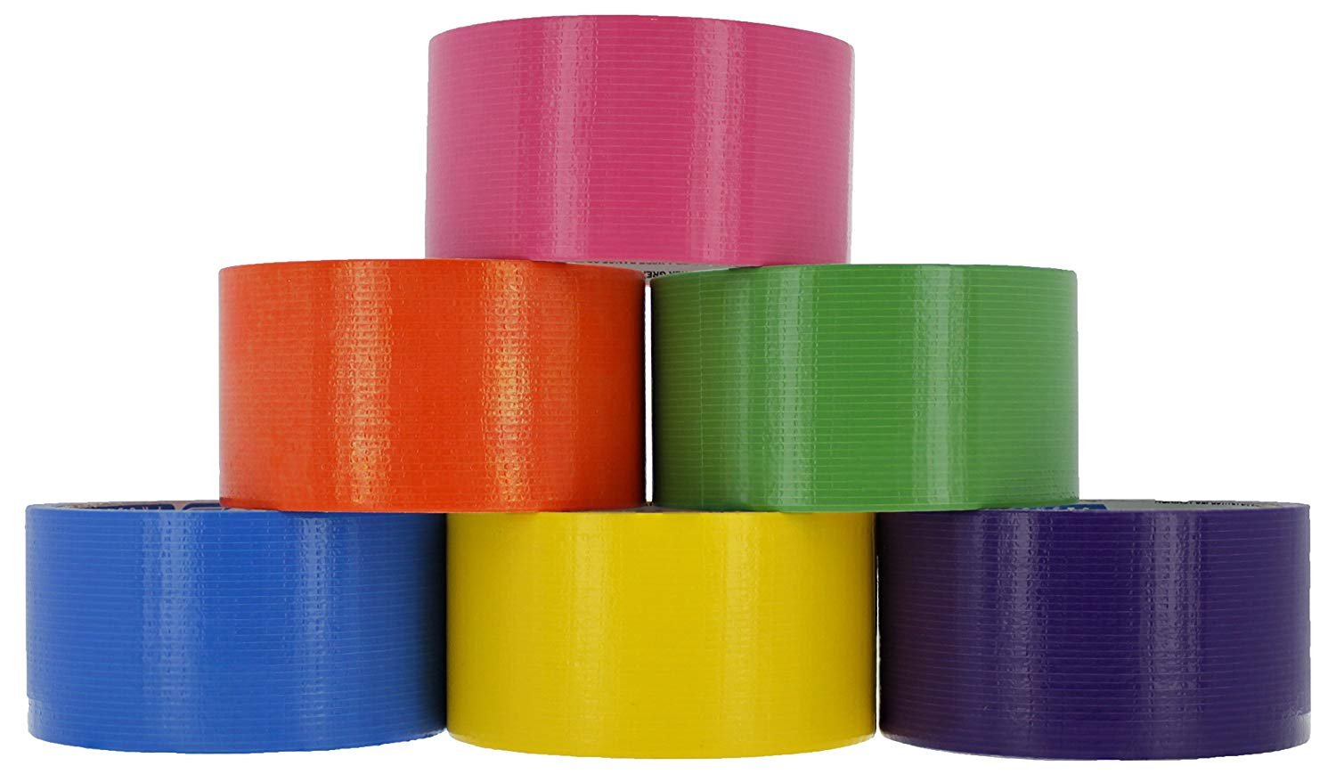 RAM-PRO Heavy-Duty Duct TapeAssorted Colors Pack of 6 Rolls 1.88-inch x 10 Y