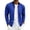 Blue, variant on Casual Long Sleeve Jacket for Men Solid Color Zipper Round Neck Outwear Lightweight Stretch Cuff Fashion Coat with Pockets