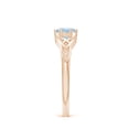 thumbnail image 6 of Angara Natural 0.4 Ct. Aquamarine Solitaire Ring in 14K Rose Gold for Women (Ring Size: 11.5), 6 of 12