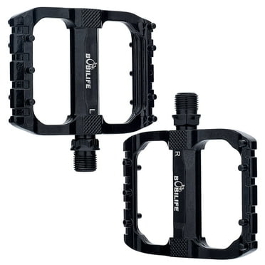 Smooth Bearings Mountain Bike Pedals - MTB Bicycle Flat Pedals Aluminum 9/16" Sealed Bearing Lightweight Platform for Road Mountain BMX MTB Bikes