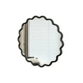 thumbnail image 5 of 31"×31" Wood Vanity Mirror Wall Decor, Modern Round Mirror with Solid Wood Wave Border, Mirror Wall Decor for Living Room, Bathroom, Cloakroom, Entryway, Black, 5 of 8