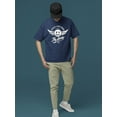 thumbnail image 2 of Fly Away - Retro Winged Emoji Graphic Men's T-shirt, 2 of 4