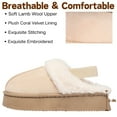 thumbnail image 6 of BERANMEY Thick-Soled Fuzzy Slippers for Women & Men - Cozy Platform House Shoes with Anti-Slip Sole, Warm Plush Lined Indoor Outdoor Short Ankle Slippers, 6 of 8