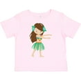 thumbnail image 3 of Inktastic Brown Haired Hula Girl Girls Toddler T-Shirt, 3 of 5
