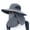 Deep Gray, variant on Men's UPF 50+ UV Protection 3-in-1 Sun Hat with Neck Flap & Wide Brim