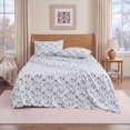 thumbnail image 2 of Regency Heights 100% Cotton Flannel Sheet Set Queen Size, 4-Piece Brushed Flannel Bed Sheets, Blue Forest Reindeer Holiday Bedding Set with Fitted Sheet & Pillowcases, Gift for Christmas, 2 of 8