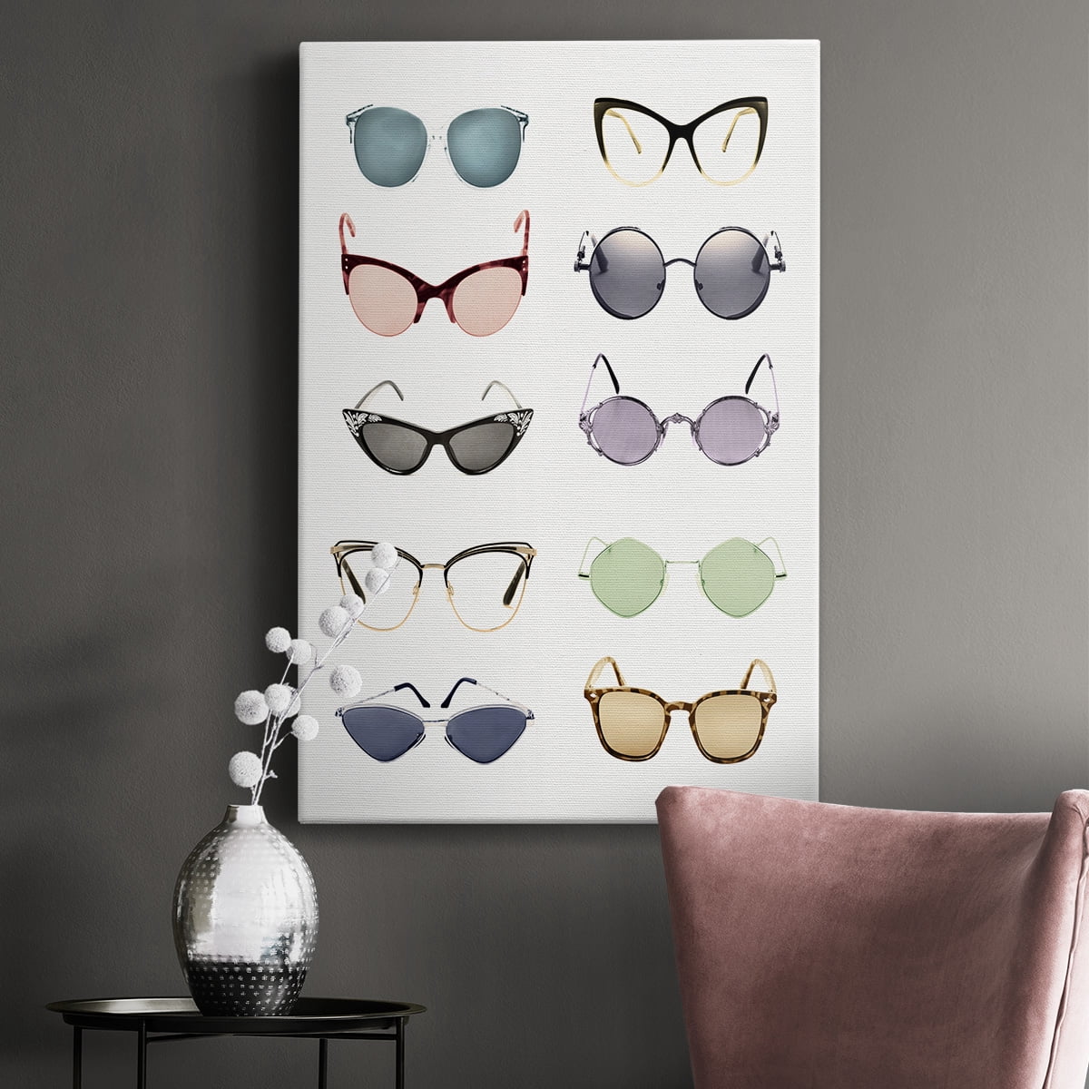 Vintage Glasses I Premium Gallery Wrapped Canvas - Ready to Hang