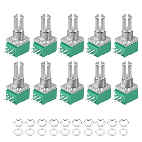 Uxcell Potentiometer  B100K Ohm Variable Resistors Double Turn RV097NS 10 packs