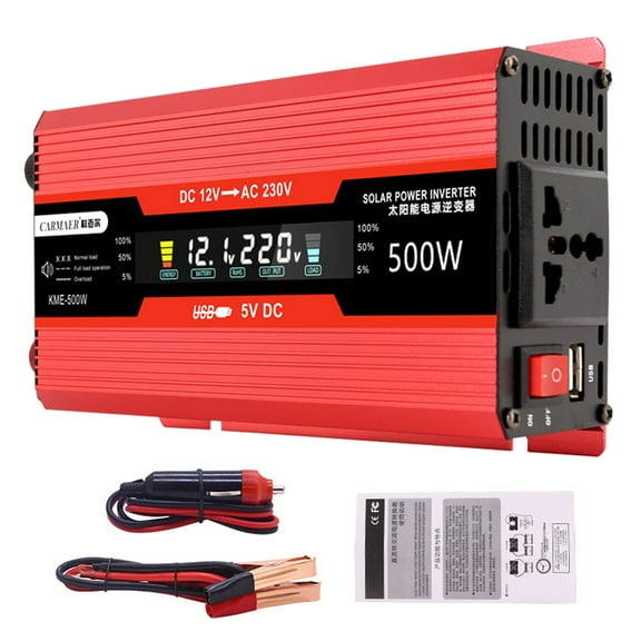 Inverter, Inverter Port On-off Switch Rv Solar With Usb Port 12v To 220v Panel Solar Inverter Lcd Inverter Lcd Inverter Dsfen 500w Switch Car Rv Lcd Inverter With 220v Converter Solar