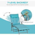 thumbnail image 4 of Outsunny Chaise Longue d'Extérieur avec Design Pliant Bleu, 4 of 10