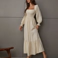 thumbnail image 6 of Njagoc3 Womens Long Sleeve Bell Cuff Maxi Dress, Formal Bohemian Wedding & Elopement Outfit, 6 of 6