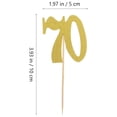 thumbnail image 4 of FELTECHELECTR 10 palitos de papel con purpurina para cupcakes, número 70, para decorar tartas (dorados), 4 of 6