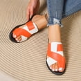 thumbnail image 6 of Xdegoge Flat Sandals for Women Crisscross Multi Tone Straps Toe Loop Slides Summer Beach Fashion Slipper Casual Outdoor Open Toe Minimalist Lightweight Footwear, 6 of 6