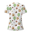 thumbnail image 4 of Naloa Tree Squirrel Print T-Shirts Short Sleeve V Neck Tees for Women Fashion Tops Trendy Lightweight Soft Casual Summer Outfits Clothes, 4 of 5