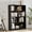 Black, variant on STARY 4 Tiers Bookcase, Wooden Bookcase with Adjustable Shelves for Home, Office, Cherry