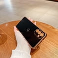 thumbnail image 2 of Compatible with Samsung Galaxy A13 5G Case for Women Girls, Cute Love Heart Pattern Electroplated Design Soft Slim TPU Protective Bumper Cover for Samsung Galaxy A13 5G-Black, 2 of 9