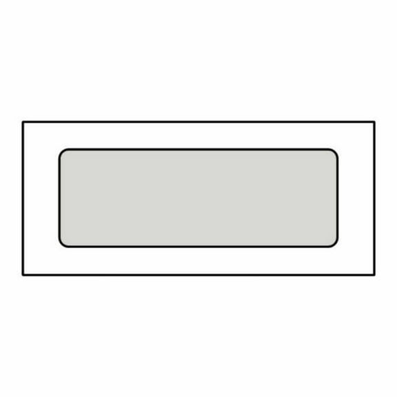 #10 Poly Window Business Envelopes, 4-1/8" x 9-1/2", 24#, Side Seam Showcase Lookins, White (Box of 500)