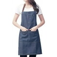 thumbnail image 1 of Delantal vaquero, delantal con pechera ajustable unisex con 3 bolsillos, delantal de cocina, delantal de cocina, delantales para mujeres y hombres, para cocina, restaurante, cafetería, 1 of 7