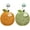 Orange+Green, variant on 2PCS Fuzzy Ball Hand Towel,Chenille Hand Towel,Cute Spherical Fruit Shape Hand Towel,Hand Drying Puff,Hand Towels with Hook Loop,Fun Decorative Hand Towels,Suitable for Bathroom, Kitchen, Hotel