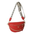 thumbnail image 1 of AMERTEER Sac de Poitrine pour Femmes Bandoulière Réglable Couleur Unie Sac à Main pour Filles (Rouge), 1 of 10
