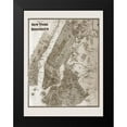 thumbnail image 2 of Anonymous 19x24 Black Modern Framed Museum Art Print Titled - The Plan of New York and Brooklyn, 1867, 2 of 5