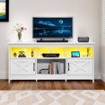 thumbnail image 5 of Uforic Farmhouse 59'' TV Stand with Storage Cabinets for Living Room, Bedroom, White, 5 of 6