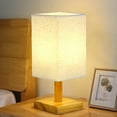 thumbnail image 4 of Lámpara de mesa de dormitorio retro Lámpara de noche de madera natural Lámpara de noche decorativa, 4 of 8