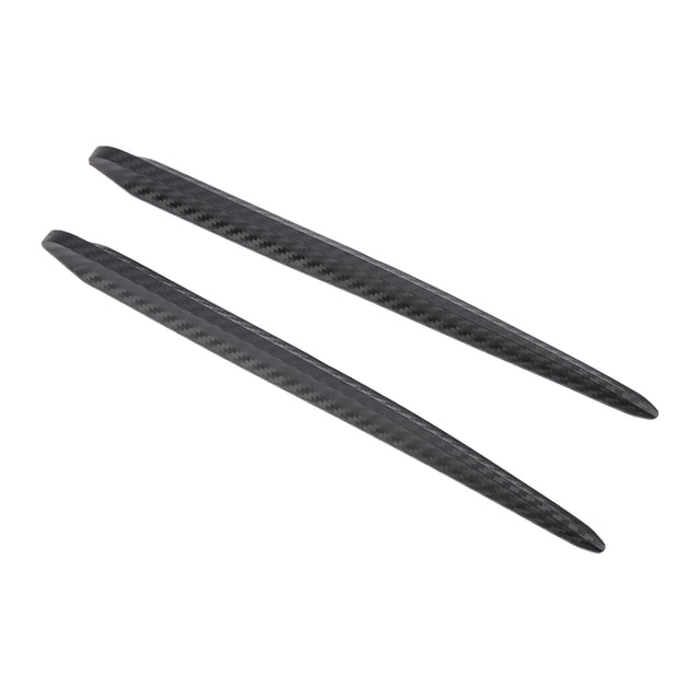 protectores de parachoques delantero antiarañazos, protectores de esquinas de goma de fibra de carbono, color universal para coche.