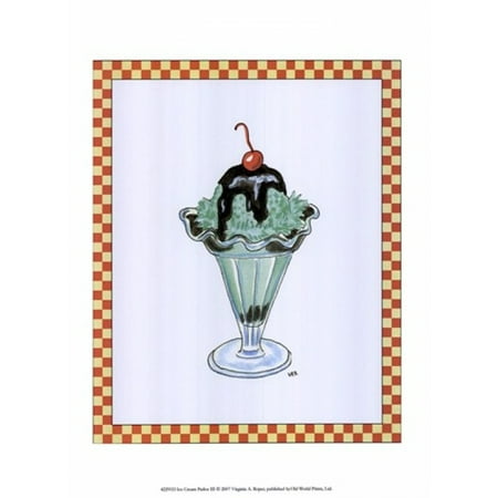 Ice Cream Parlor III Poster Print by Virginia a Roper (10 x (Best Ice Cream Parlors In The World)