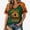Green, variant on VXARARL Womens Short Sleeve V Neck Halloween T Shirts Pumpkin Shirts Why Yes Actually I Can Drive A Stick Graphic Autumn Tee Tops Ghost Pumpkin T Shirts Army Green S