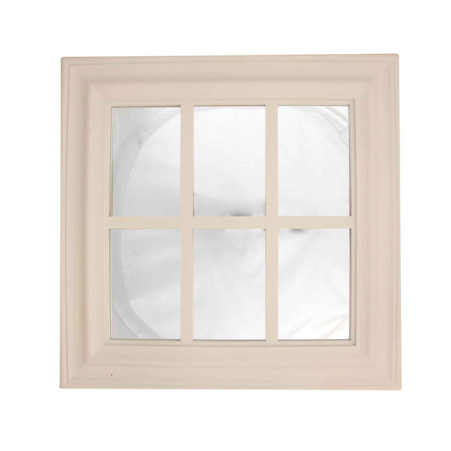 Pure White Window Inspired Six Pane Square Wall Mounted Mirror 17"x17