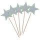 thumbnail image 2 of Adornos para cupcakes Colcomx 5 estrellas doradas y plateadas Topper de la torta, 2 of 7