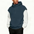 thumbnail image 3 of Gytharion Men's Hooded Sweatshirts Lightweight Casual Half-Zip Pullover Top Loose Comfy Long Sleeve Winter Hoodie with Pocket, 3 of 7