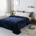 thumbnail image 2 of SB Bed Blanket - Solid Plush - Silky Soft and Cozy, Flannel Fleece Velvet, 2 of 2