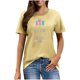 thumbnail image 1 of Mujeres Manga Corta de Verano Tops Pascua Impresa Cuello Redondo, Blusa de Moda Casual para la Primavera, 1 of 5